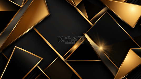 金闪烁背景图片_黑色底部，金色圆形框架。