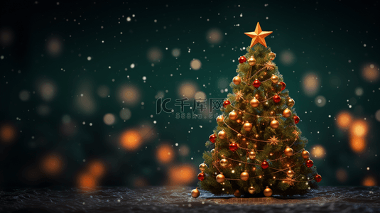 圣诞节圣诞树彩灯背景图片_光轨圣诞树概念
