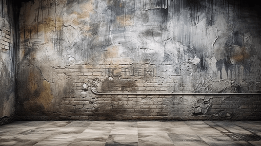 墙壁破裂背景图片_天然水泥或石头的粗糙白色背景，作为复古图案墙的老纹理。概念墙幅，颓废、材料或建筑。