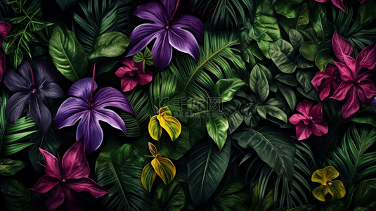 壁纸叶子背景图片_抽象的热带叶子背景