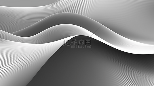 抽象几何波浪线条背景图片_现代科技的抽象灰色波浪图案设计背景。