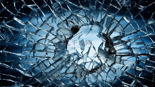 破碎的玻璃破碎背景图片_白色的背景有破裂的玻璃质地