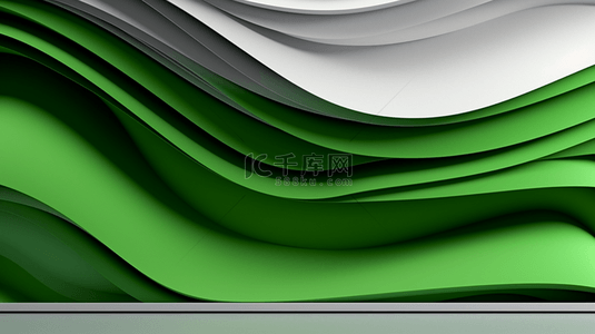 灰色绿色背景图片_白色和灰色波浪抽象背景。柔和的设计适用于图形工作。