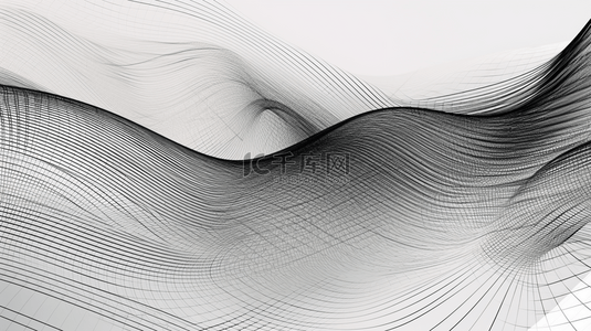 条幅白色背景图片_白色抽象背景，带有现代波浪技术插图。