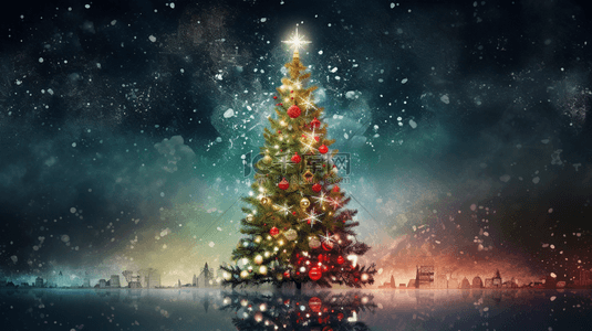 光轨圣诞树概念