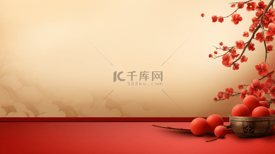 红色梅花灯笼背景图片_红色中国红喜庆春节简约背景10