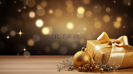 节日祝福贺卡背景图片_优雅的光斑背景，为圣诞和新年献上祝福