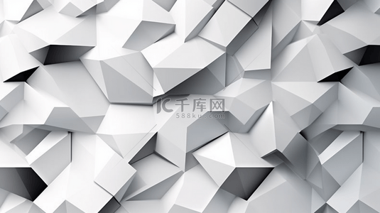 抽象现代几何六边形样式白色背景矢量图。
