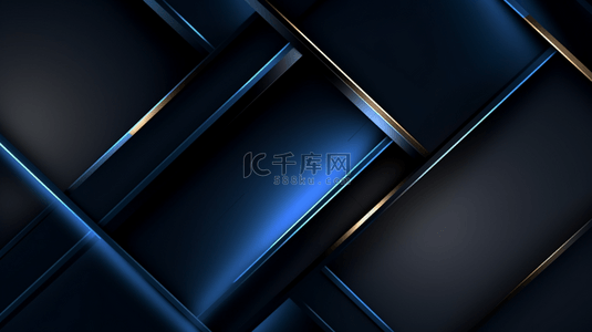 蓝色极简线条背景图片_抽象黑色未来主义背景。