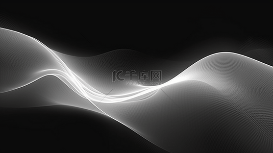 闪亮特效背景图片_在白色背景上使用半色调创造出闪亮美丽的波浪。