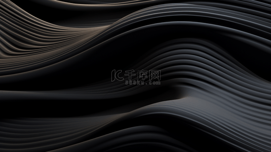 形状底座背景图片_黑色波浪底座背景抽象极简设计。