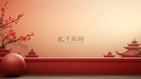 春节中国红背景图片_红色中国红喜庆春节简约背景15