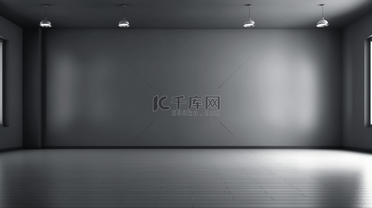 灰色渐变房间背景。空房间的光线内部，为你的创意展示和展示产品。