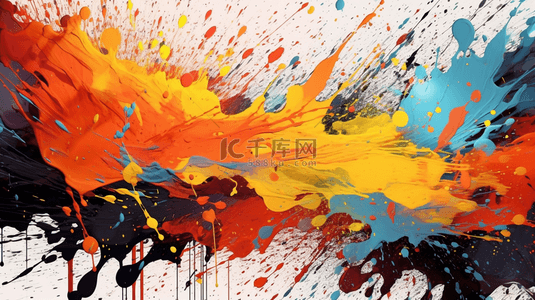 色彩设计海报背景图片_数字画笔轨迹的抽象背景，色彩丰富的数字艺术。