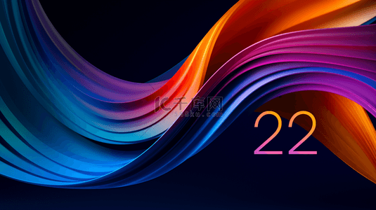 新年活动邀请函背景图片_快乐的2022年，光影效果贺卡设计。