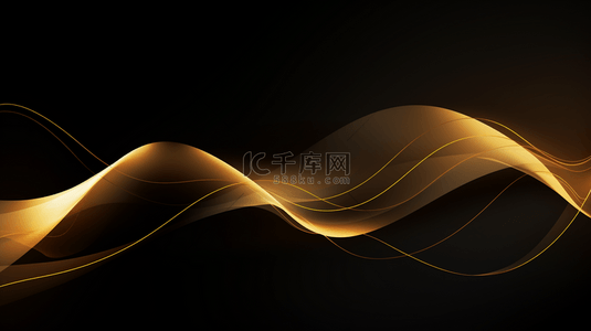 亮光效背景图片_享有豪华背景，金色曲线元素带有闪亮光效装饰。