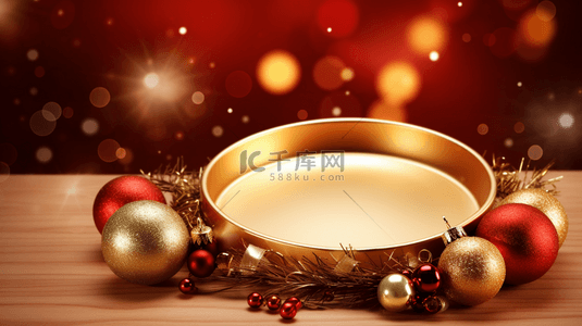 圣诞和新年卡片，带有发光的光环和祝福文字，在黑色背景上。