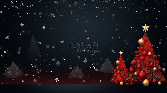 冬季活动促销背景图片_黑金色圣诞节促销横幅设计