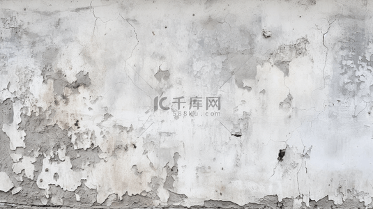 混凝土墙，暴露的白色混凝土纹理带有裂纹细节。