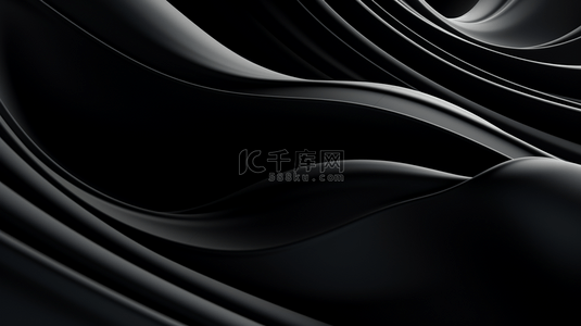 形状底座背景图片_黑色波浪底座背景抽象极简设计。