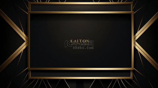颁奖典礼黑金背景图片_华丽黑金剪纸风格的背景，配有闪光和灯光特效，是颁奖典礼、正式邀请或证书设计的高端黑金背景。