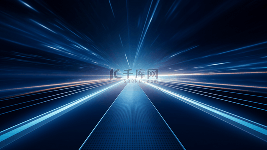 商务科技光线背景图片_蓝色科技感未来光线隧道背景13