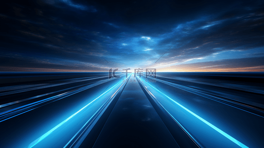 光束科技感背景图片_蓝色科技感未来光线隧道背景3