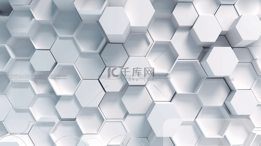 几何图形科技背景背景图片_抽象的灰白色几何六边形背景。