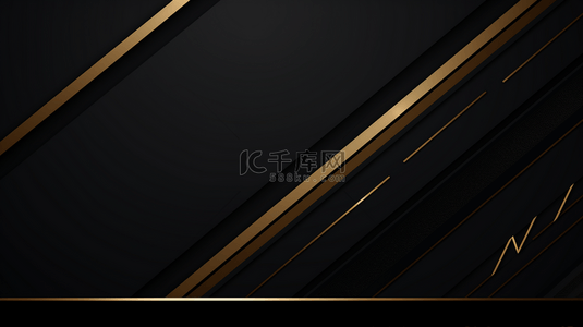 黑色三角形维度图案，带有金色线条和闪闪发光的暗色背景。