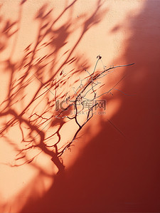 照耀背景图片_阳光照耀红墙树枝阴影14
