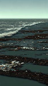 环境污染小报背景图片_被污染的大海核污染海洋污染环境污染7