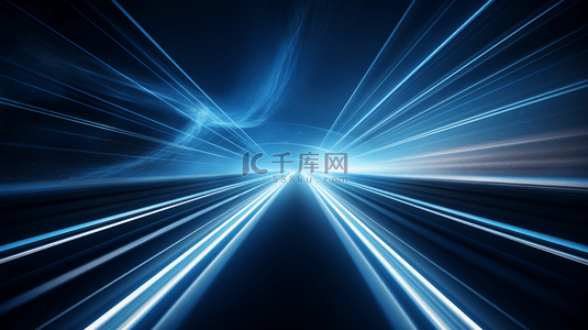 蓝色光线粒子背景图片_蓝色科技感未来光线隧道背景7