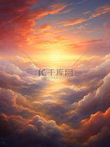 太阳云层背景图片_天空厚厚的云层日落8