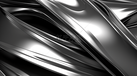 科技背景暗背景图片_抽象的暗金属银色背景。