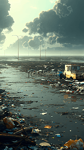 环境污染修复背景图片_被污染的大海核污染海洋污染环境污染
