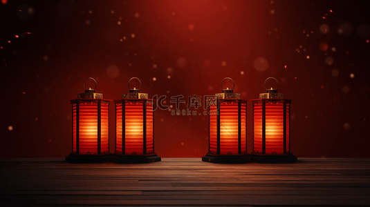 中国风古典灯笼装饰背景26