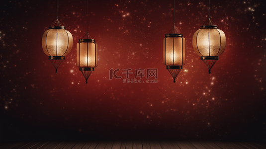 中国风古典灯笼装饰背景11