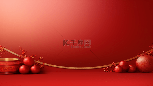 中国传统边框纹理背景图片_喜庆中国红简约质感背景5
