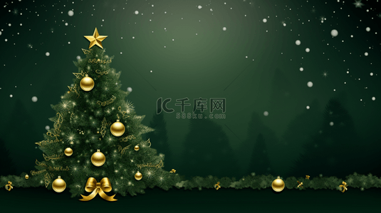 祝福树背景图片_优雅的纸质风格圣诞节庆祝横幅。