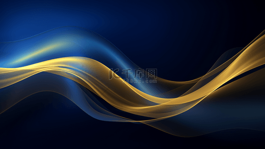 蓝色抽象图形背景图片_抽象的蓝色和金色奢华背景。