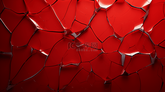 红色破碎玻璃纹理背景5