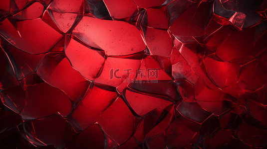 红色破碎玻璃纹理背景3