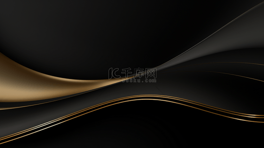 国潮海浪仙鹤元素背景图片_渐变金色豪华现代闪光灯背景重叠层在几何和暗色调设计上。