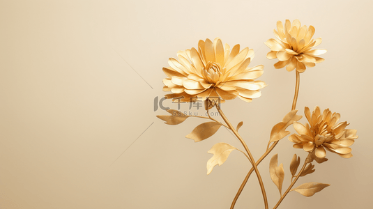 秋季重阳节菊花简约背景7