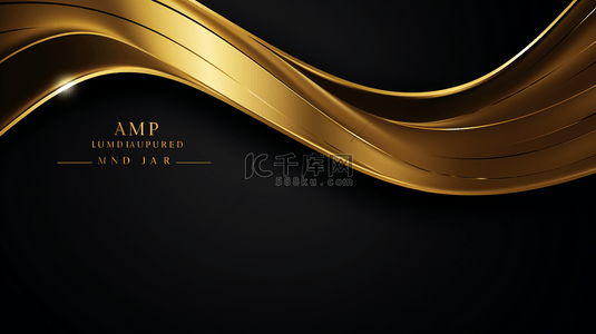 金色高级背景图片_黑色和金色线条背景设计，带有剪纸概念设计。