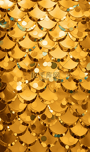 金色波光粼粼鱼鳞纹龙年大气节日背景