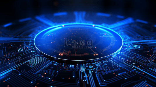 科技背景芯片背景图片_蓝色科技感芯片电路纹理背景8