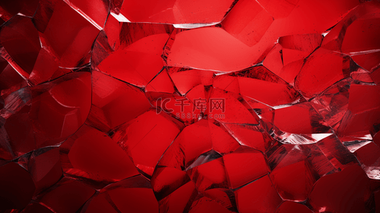 红色破碎玻璃纹理背景6