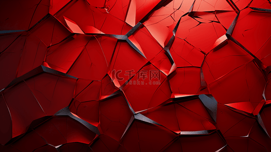 红色破碎玻璃纹理背景2