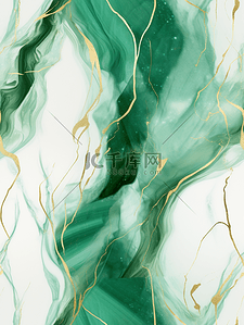 绿色烫金大理石纹理抽象背景1